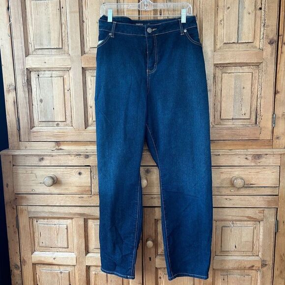 Torrid Women's Size 26 Short Mid Rise Skinny‎ Jeans Dark Wash Classic Blue Denim - Picture 1 of 9